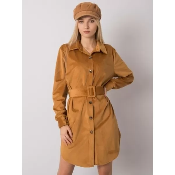  Dámské šaty ITALY MODA DHJ-SK-10333.12P CAMEL 