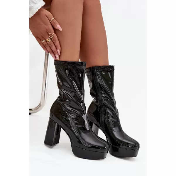  Dámské boty na podpatku BOTO CALVESSA 39545 BLACK 
