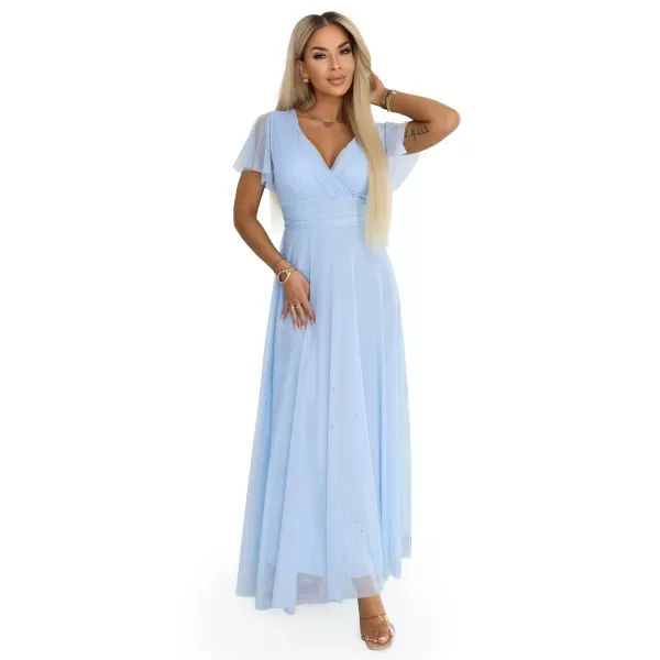  Dámské šaty NUMOCO 635-6 BLANKYTNĚ MODRÁ 