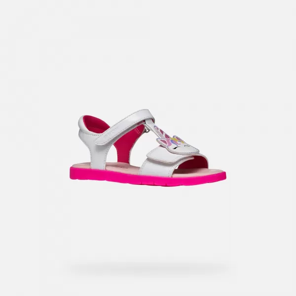  Dívčí sandály GEOX JOYFOOT J65P1C000HHC1441 BÍLÁ 