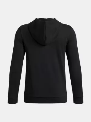 Chlapecká mikina UNDER ARMOUR RIVAL LW 1/4 ZIP HOODIE 6009316-001 ČERNÁ