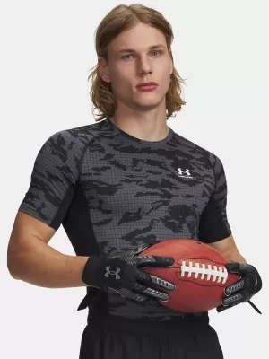 Pánské triko UNDER ARMOUR HG PRINTED SS 6009657-001 ČERNÁ