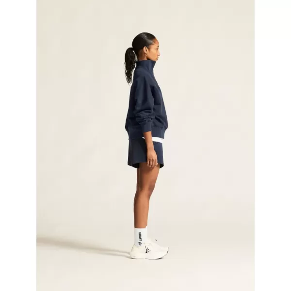  Dámské těžké teplákové šortky CRAFT Corp. Frequent Sweatshorts W TMAVĚ MODRÁ 