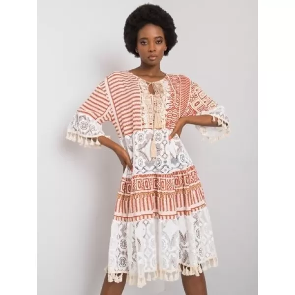  Dámské šaty ITALY MODA DHJ-SK-13567.41P DARK ORANGE 