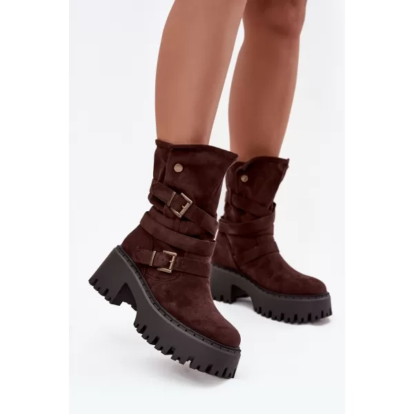  Dámské boty na podpatku BOTO NERELISA 40379 BROWN 