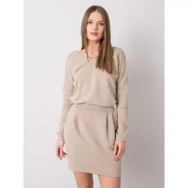  Dámské šaty RUE PARIS RV-SK-6037.18X BEIGE 
