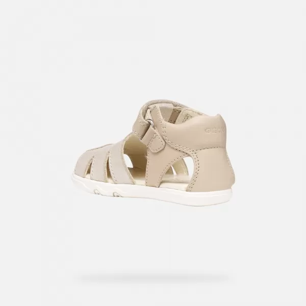  Dívčí sandály GEOX SANDAL STEPPIEUP B656QA0CR85C5000 BÉŽOVÁ 