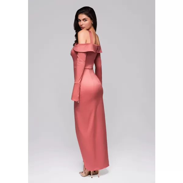  Dámské šaty LARICA LA-OM-DLR250 DARK PINK 