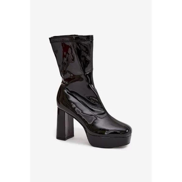  Dámské boty na podpatku BOTO CALVESSA 39545 BLACK 