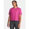 Dámské triko UNDER ARMOUR VANISH ENERGY EMBOSS CROP SS 1383640-686 RŮŽOVÁ