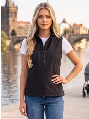 Dámská softshellová vesta ALTISPORT NoPrint NP/ALW965 EBONY GRAY