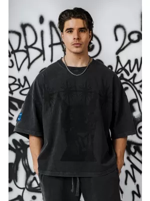 Pánské oversized triko NEBBIA x Sexsdreams 809 BLACK