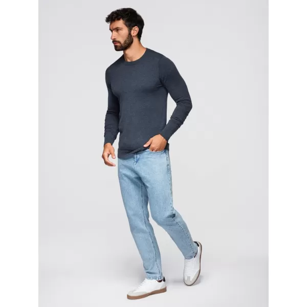  Pánský svetr OMBRE OM-SWBS-0106 NAVY BLUE MELANGE 