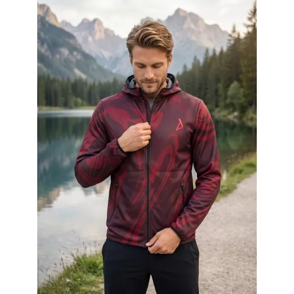  Pánská softshellová bunda premium ALTISPORT VOJ/ALM072JACK01 WINE/RED 