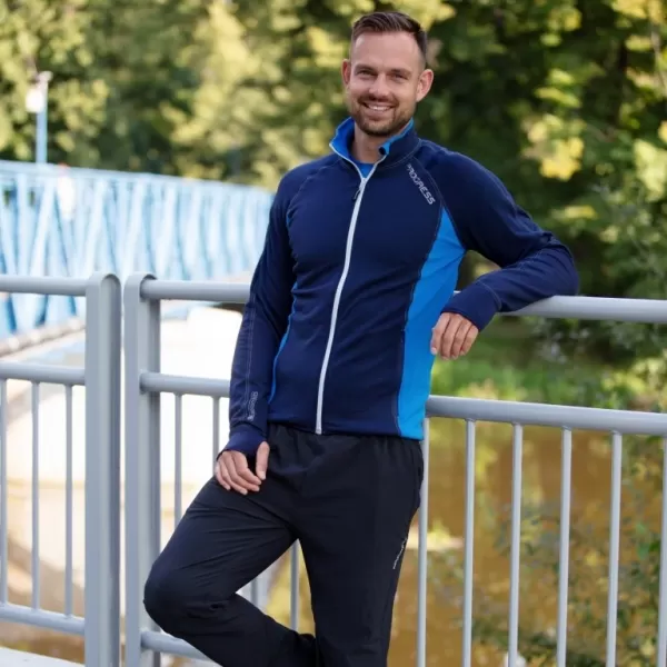  Pánská mikina PROGRESS TOREZ MODRÁ 