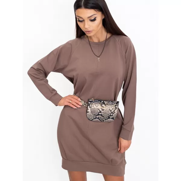  Dámské šaty BASIC FEEL GOOD RV-TU-5184.93P BROWN 