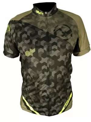 Pánský cyklodres HAVEN SINGLETRAIL KHAKI/ŽLUTÁ
