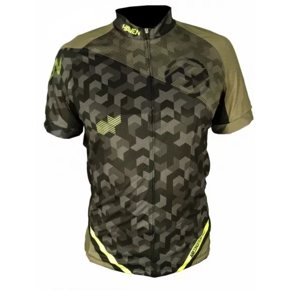  Pánský cyklodres HAVEN SINGLETRAIL KHAKI/ŽLUTÁ 