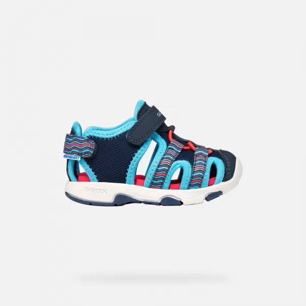  Chlapecké sandály GEOX SANDAL MULTY B650FA0CE14CF44D MODRÁ 