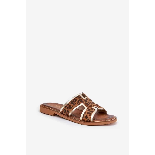 Dámské pantofle ZAZOO 40383 BROWN 