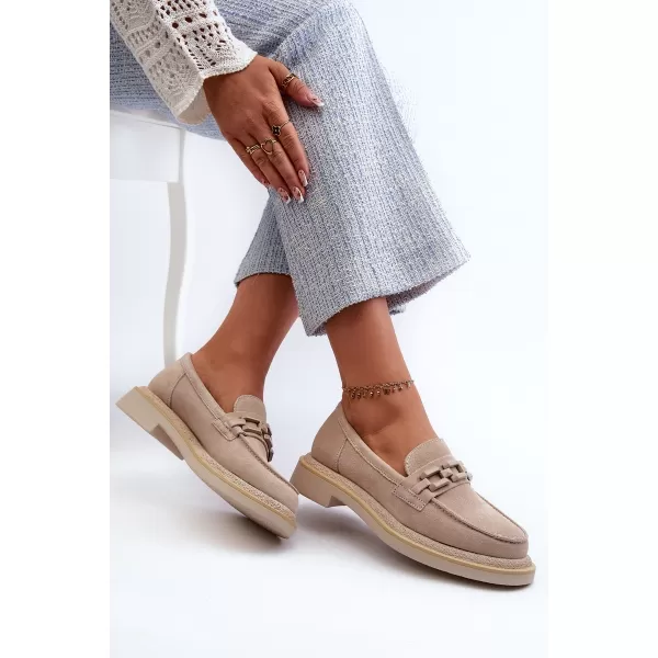  Dámské mokasíny S.BARSKI HX52-222 BEIGE 