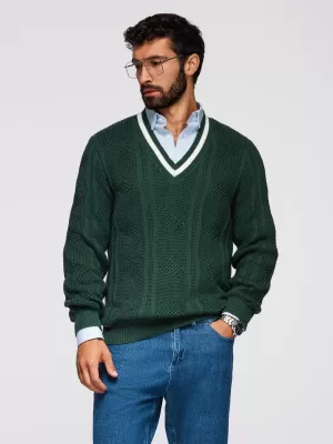 Pánský svetr OMBRE OM-SWSW-0151 GREEN