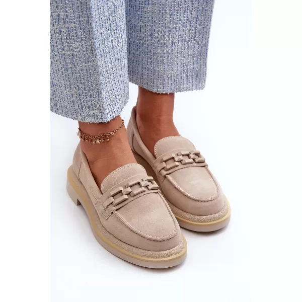  Dámské mokasíny S.BARSKI HX52-222 BEIGE 