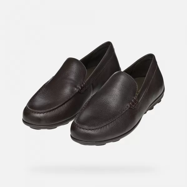  Pánské mokasíny GEOX SPHERICA EC16 G002878 TMAVĚ HNĚDÁ 