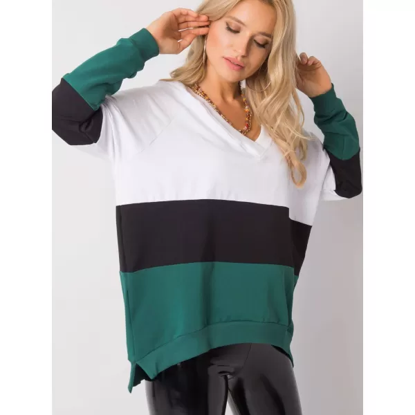  Dámská mikina RUE PARIS RV-BL-5972.07 DARK GREEN 