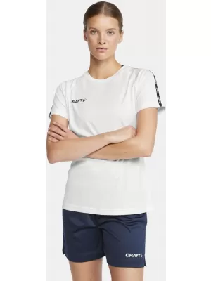 Dámské kontrastní sportovní tričko CRAFT TW Squad Go Contrast Jersey W BÍLÁ