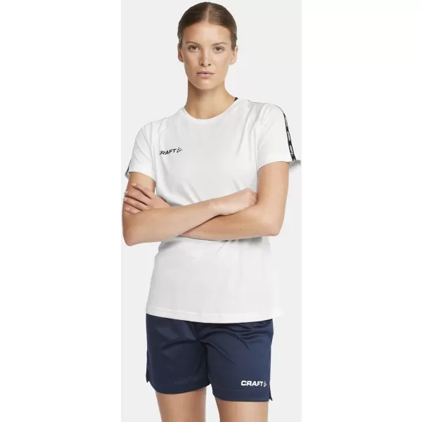  Dámské kontrastní sportovní tričko CRAFT TW Squad Go Contrast Jersey W BÍLÁ 