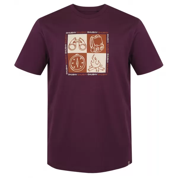  Pánské triko HUSKY TEE SQUARE M PURPLE 