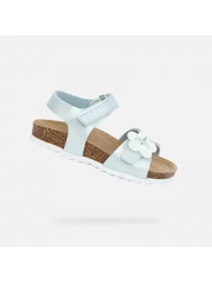 Dívčí sandály GEOX CHALKI B552RD000NFC4070 TYRKYSOVÁ
