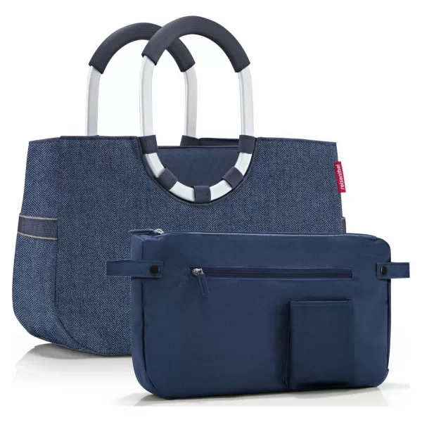  Taška Reisenthel Loopshopper M HERRINGBONE DARK BLUE 