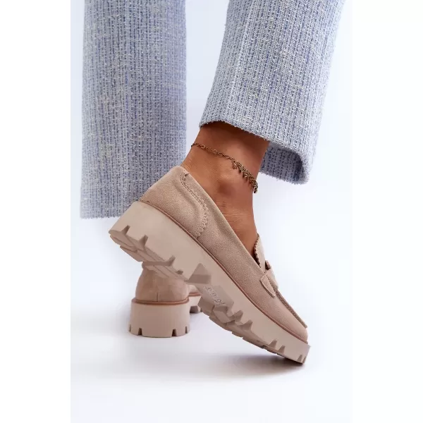  Dámské mokasíny D&A TW117 BEIGE 