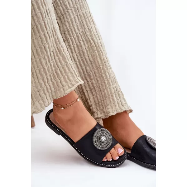  Dámské pantofle S.BARSKI KV51-013 BLACK 