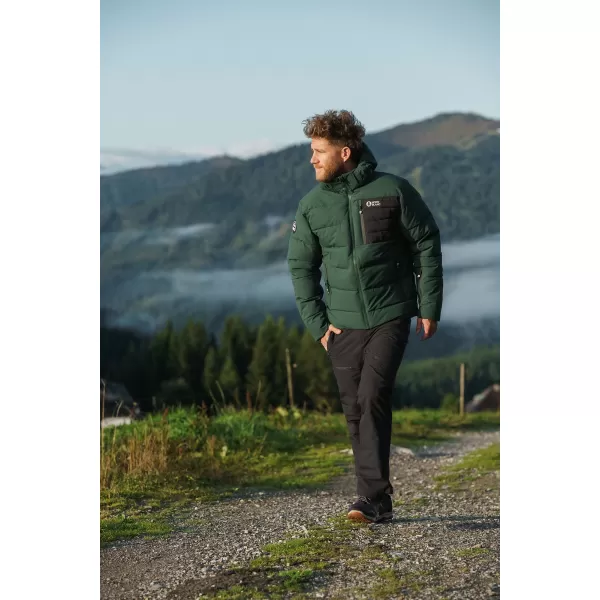  Pánská zimní bunda NORDBLANC BRAMBLE NBWJM8258 TMAVĚ ZELENÁ 