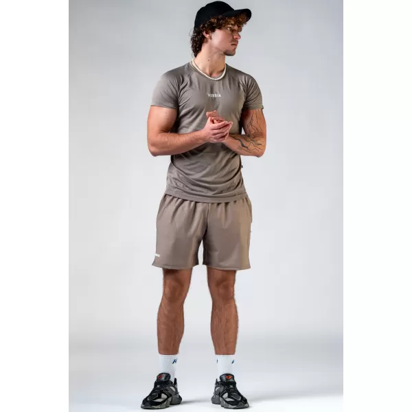  NEBBIA Seamless tričko s krátkým rukávem POWER 900 LIGHT BROWN ASH 