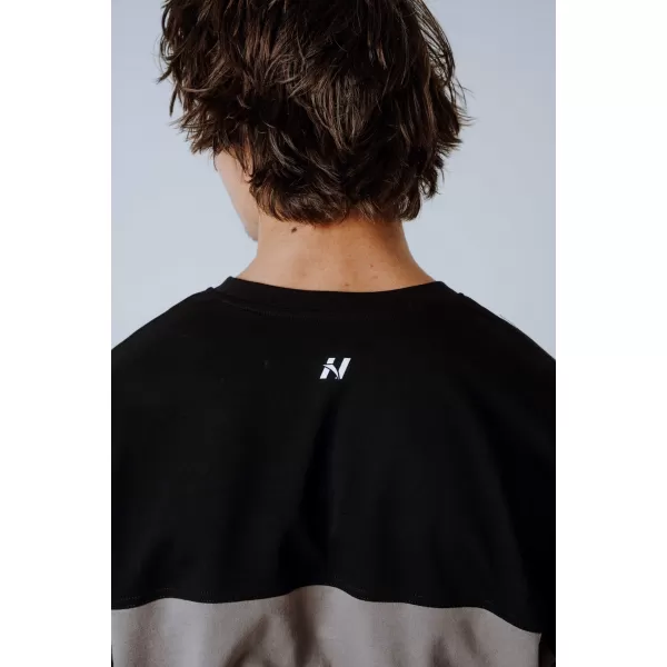  NEBBIA Oversized tričko POWER 898 LIGHT BROWN ASH 