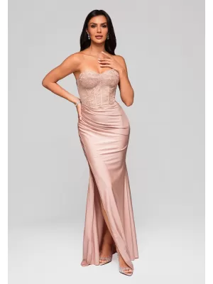 Dámské šaty LARICA LA-OM-DLR186 PINK
