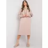 Dámské šaty RUE PARIS RV-SK-7359.25X DARK BEIGE