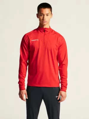 Pánská tréninková bunda s 1/4 zipem CRAFT TW Evolve 2.0 Half Zip M JASNĚ ČERVENÁ