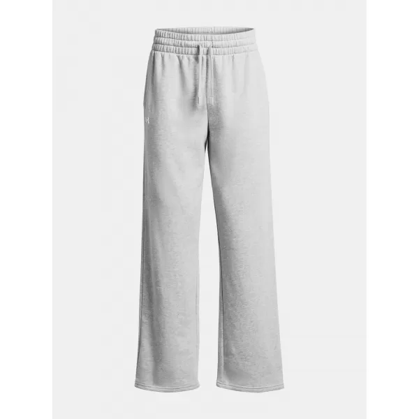  Dámské sportovní kalhoty UNDER ARMOUR UA RIVAL FLC STRAIGHT PANT 1381847-011 ŠEDÁ 