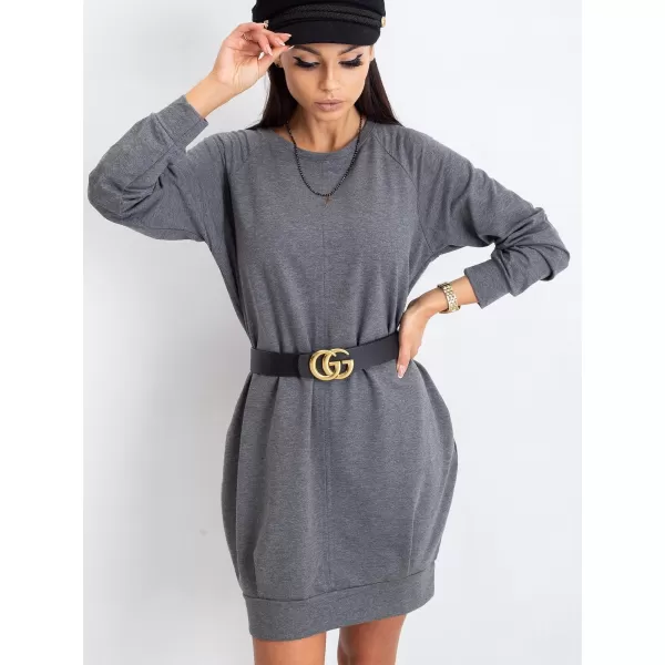  Dámské šaty BASIC FEEL GOOD RV-TU-5184.93P DARK GREY 