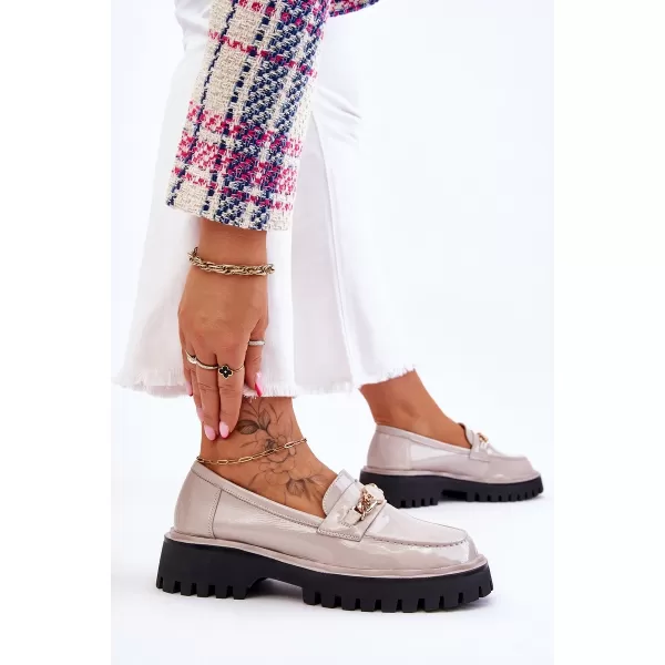  Dámské mokasíny S.BARSKI Ronin LIGHT GREY 