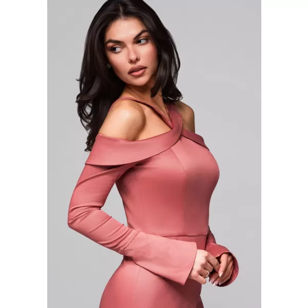  Dámské šaty LARICA LA-OM-DLR250 DARK PINK 