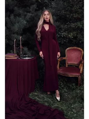 Dámské šaty MOE M891 MAROON