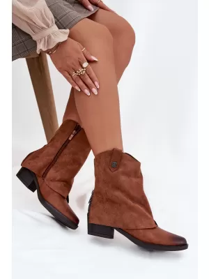 Dámské boty na podpatku BOTO SYLVETTE 39097 CAMEL