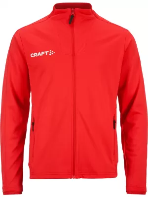 Dětská tréninková bunda CRAFT TW Evolve 2.0 Full Zip Jacket Jr JASNĚ ČERVENÁ