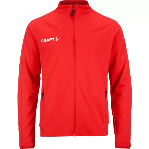  Dětská tréninková bunda CRAFT TW Evolve 2.0 Full Zip Jacket Jr JASNĚ ČERVENÁ 